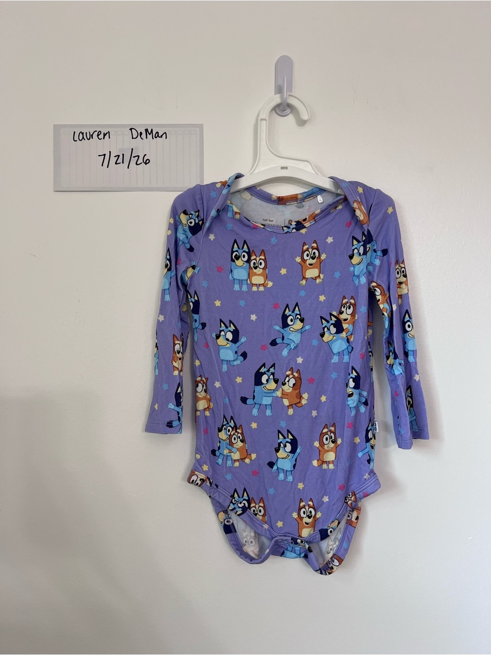 Little Sleepies Bluey 12-18m Long-Sleeve bodysuit